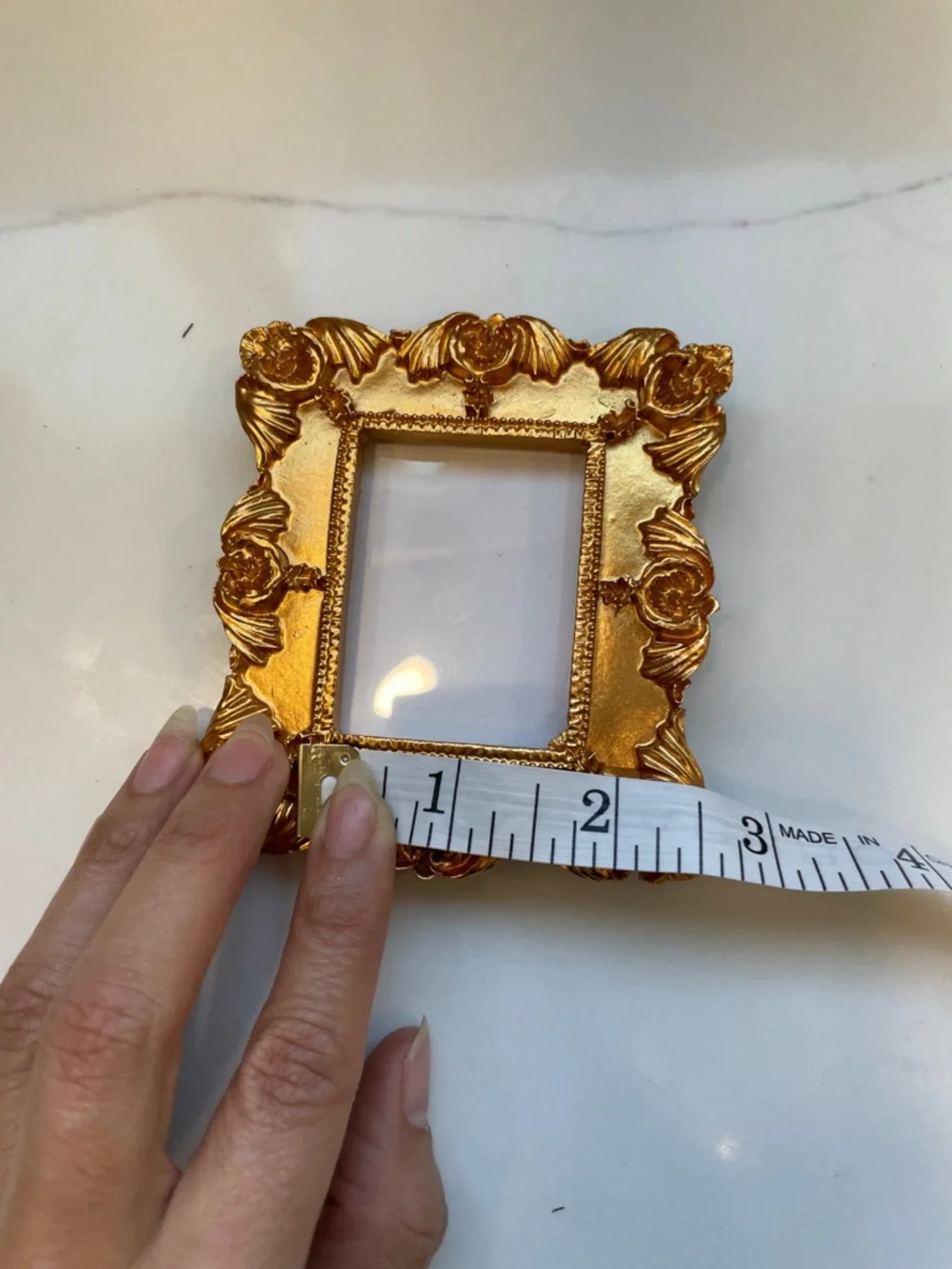 Ornate Rose Gold Decorative Photo Frame - Rose Gold